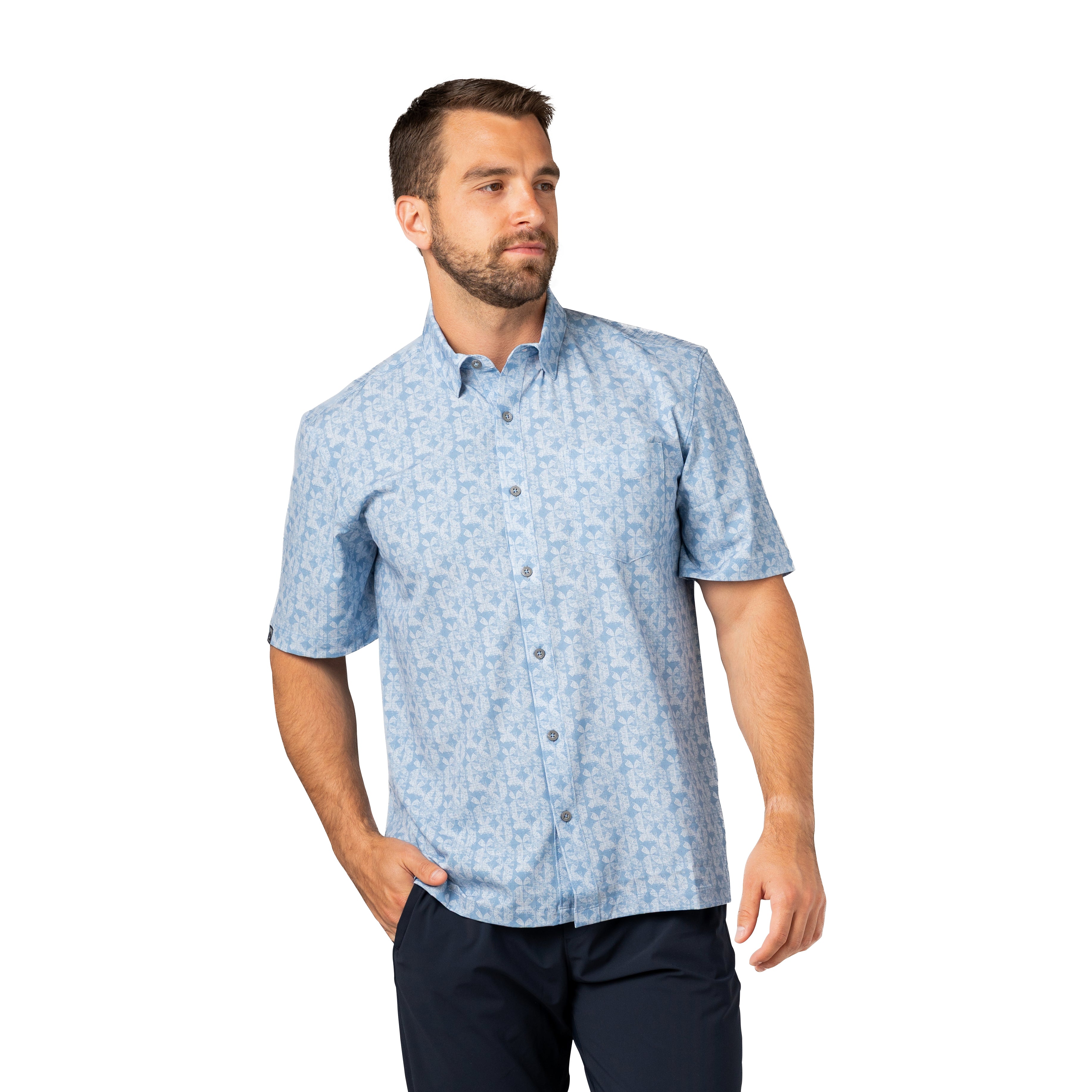 Men's Enthusiast 4-Way Stretch Printed Short Sleeve Outdoor Shirt Men's Enthusiast 4-Way Stretch Printed Short Sleeve Outdoor Shirt