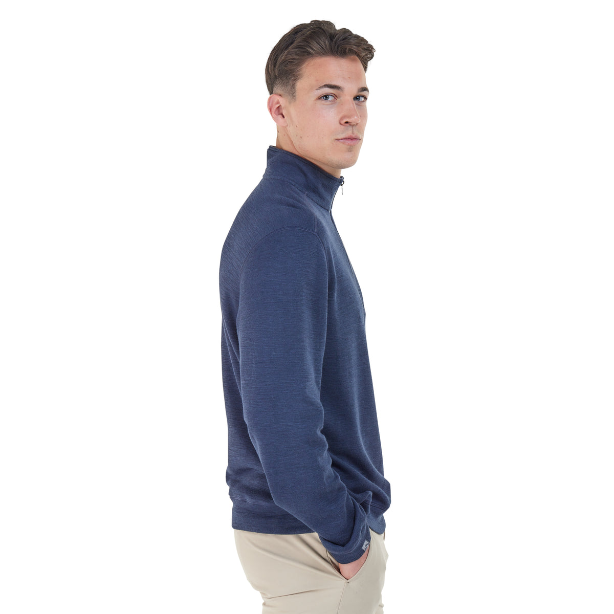 Men's Shoreliner Cotton/Bamboo Blend Quarter Zip | Storm