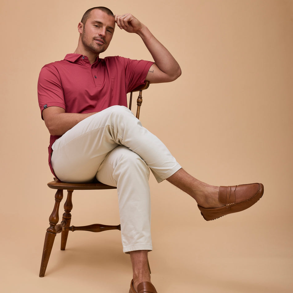 Men's Optimist II Microstripe Short Sleeve Polo