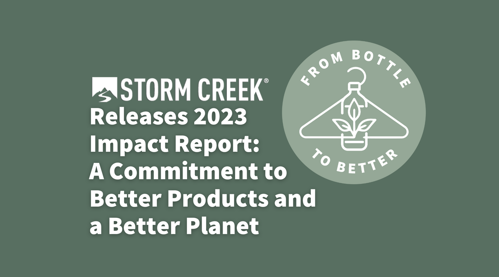Storm Creek Releases 2023 Impact Report