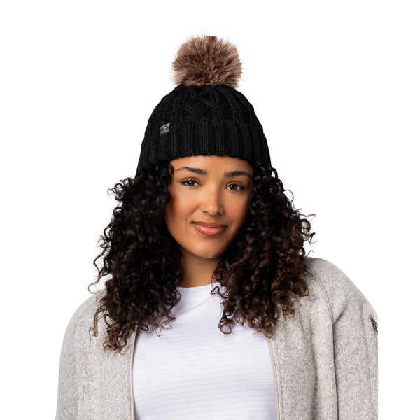 Women's Show Off Cable Knit Pom Hat