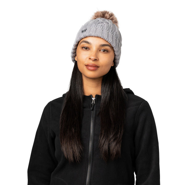 Women's Show Off Cable Knit Pom Hat