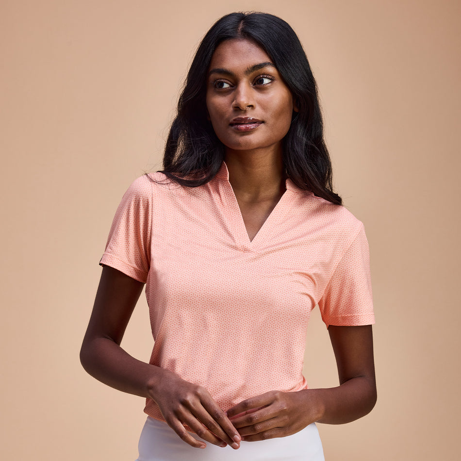Women's Vacationer Printed Short Sleeve Polo