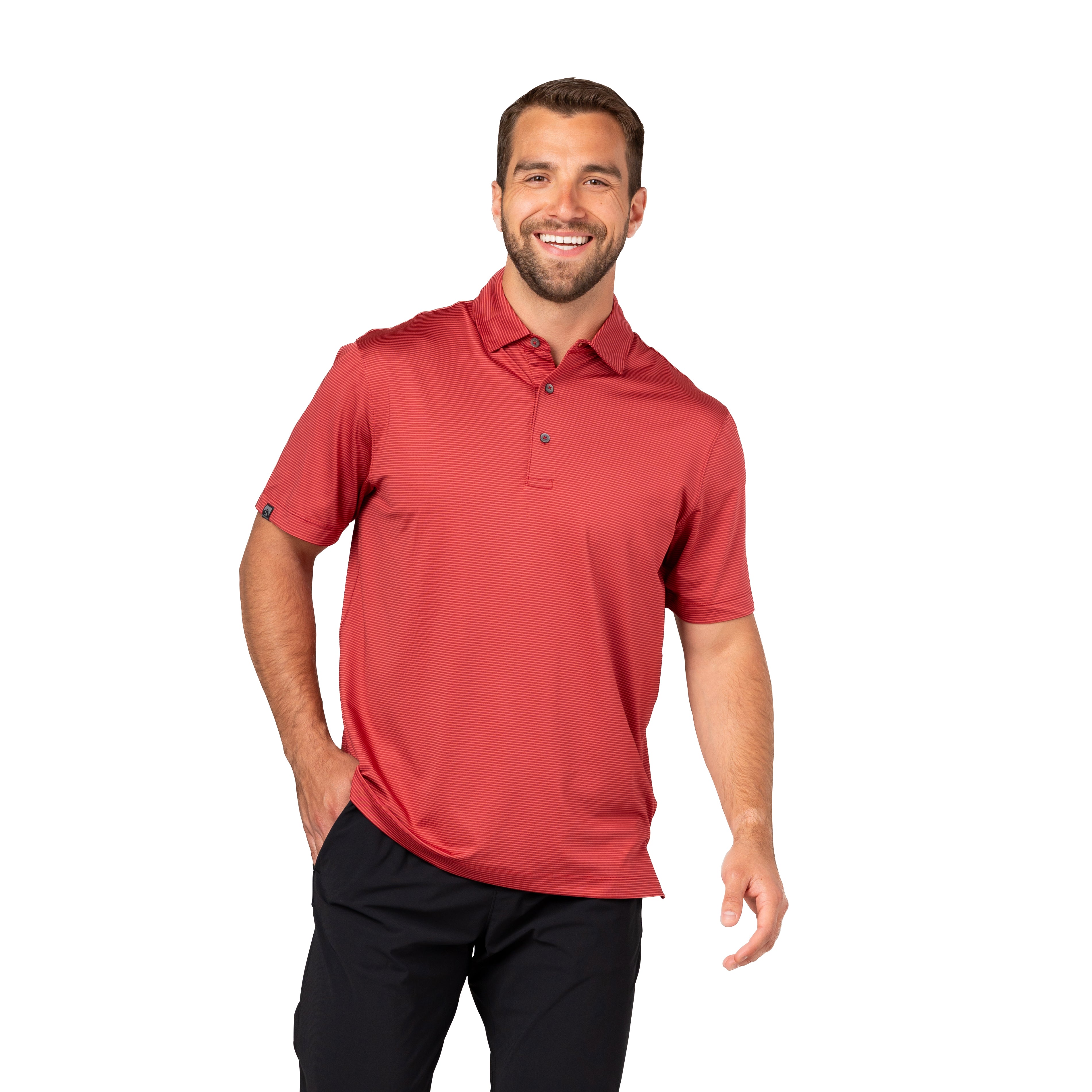 Men's Optimist II Microstripe Short Sleeve Polo – Storm Creek