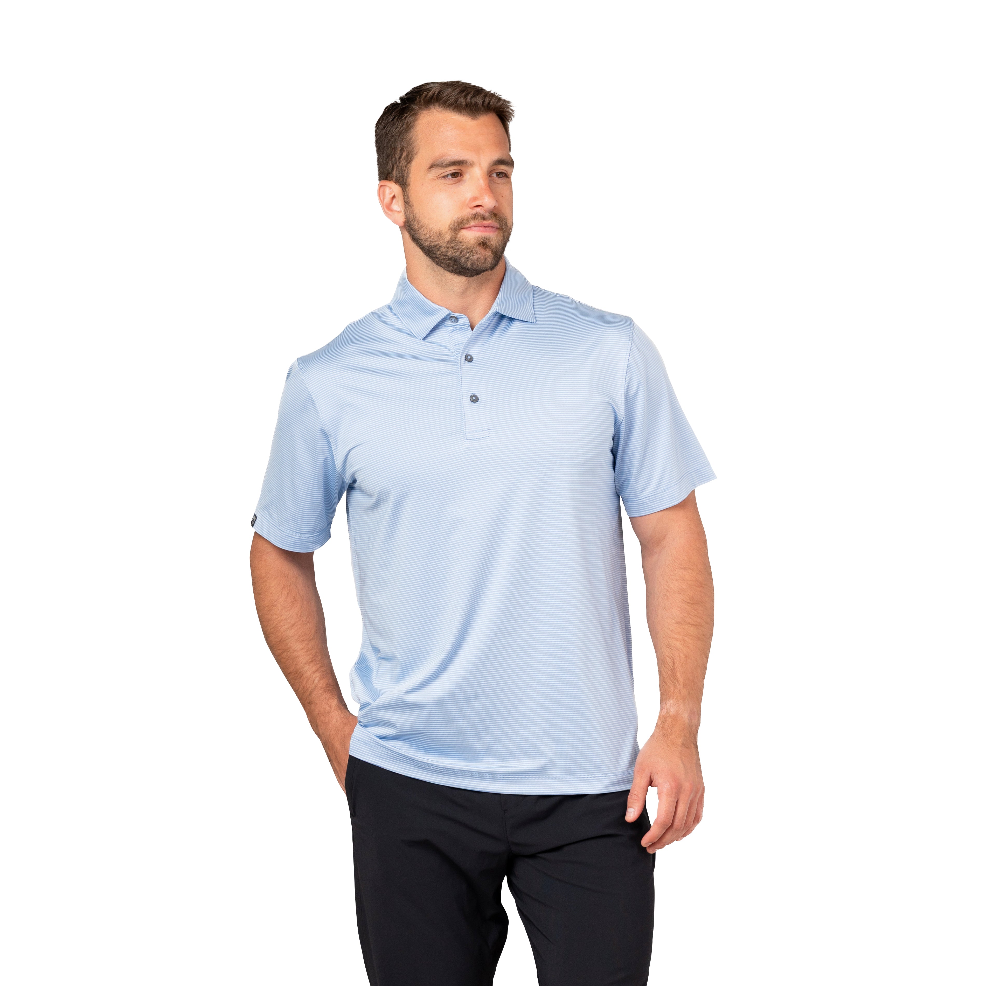 Men's Optimist II Microstripe Short Sleeve Polo – Storm Creek