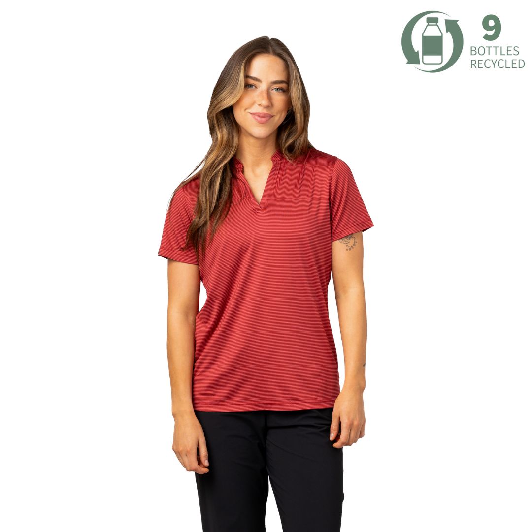 Women's Optimist II Microstripe Short Sleeve Polo – Storm Creek