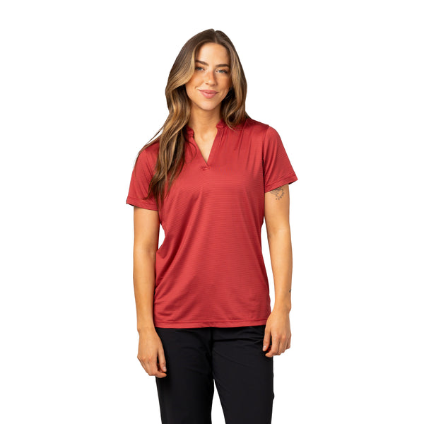 Women's Optimist II Microstripe Short Sleeve Polo