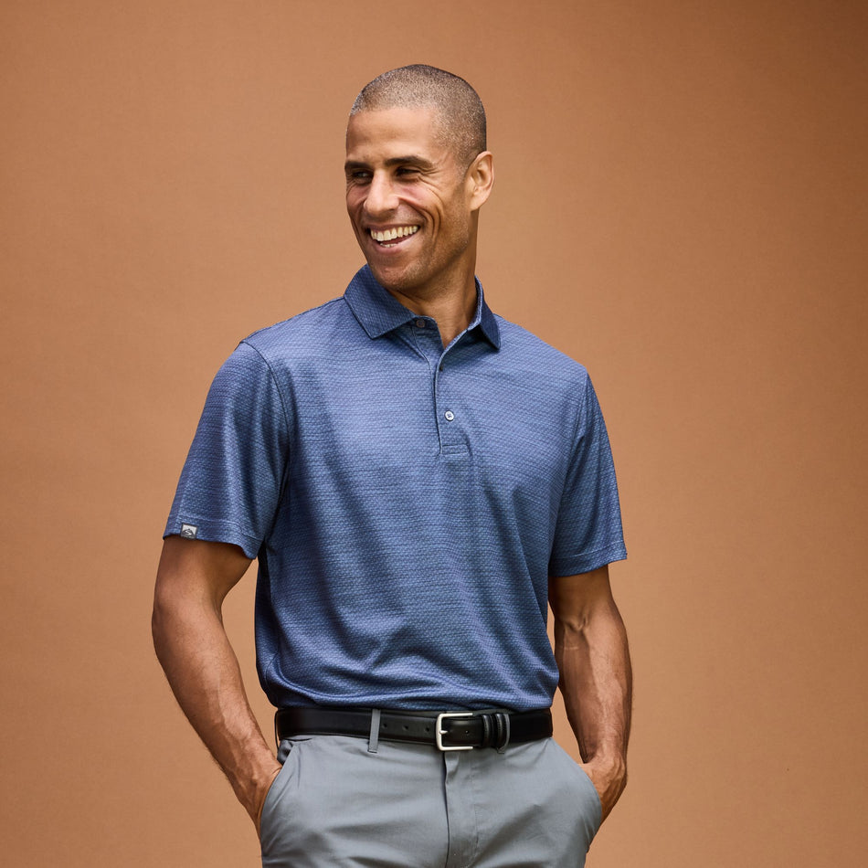 Men's Unwinder Printed Bamboo Short Sleeve Polo - SALE