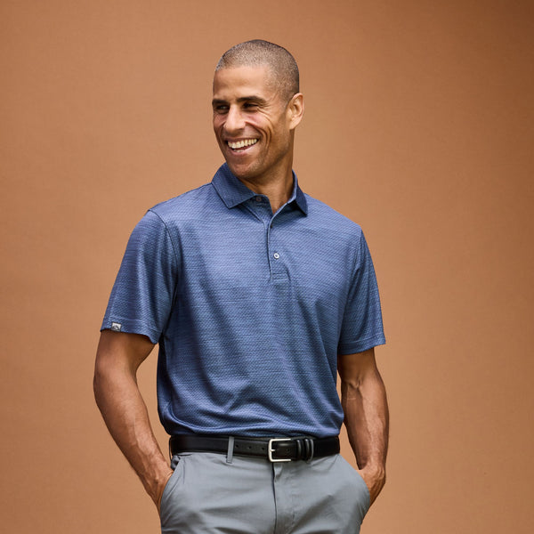 Men's Unwinder Printed Bamboo Short Sleeve Polo - SALE