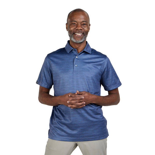 Men's Unwinder Printed Bamboo Short Sleeve Polo - SALE