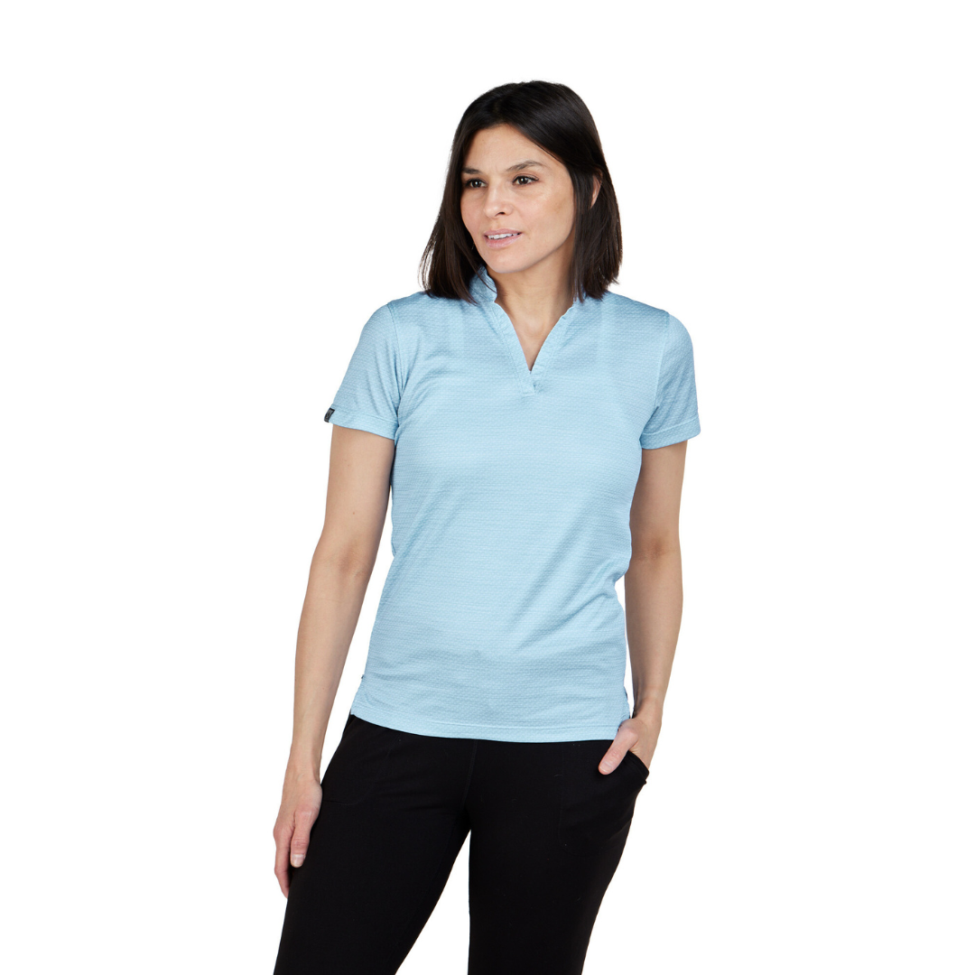 Women's Unwinder Printed Bamboo Short Sleeve Polo - SALE – Storm
