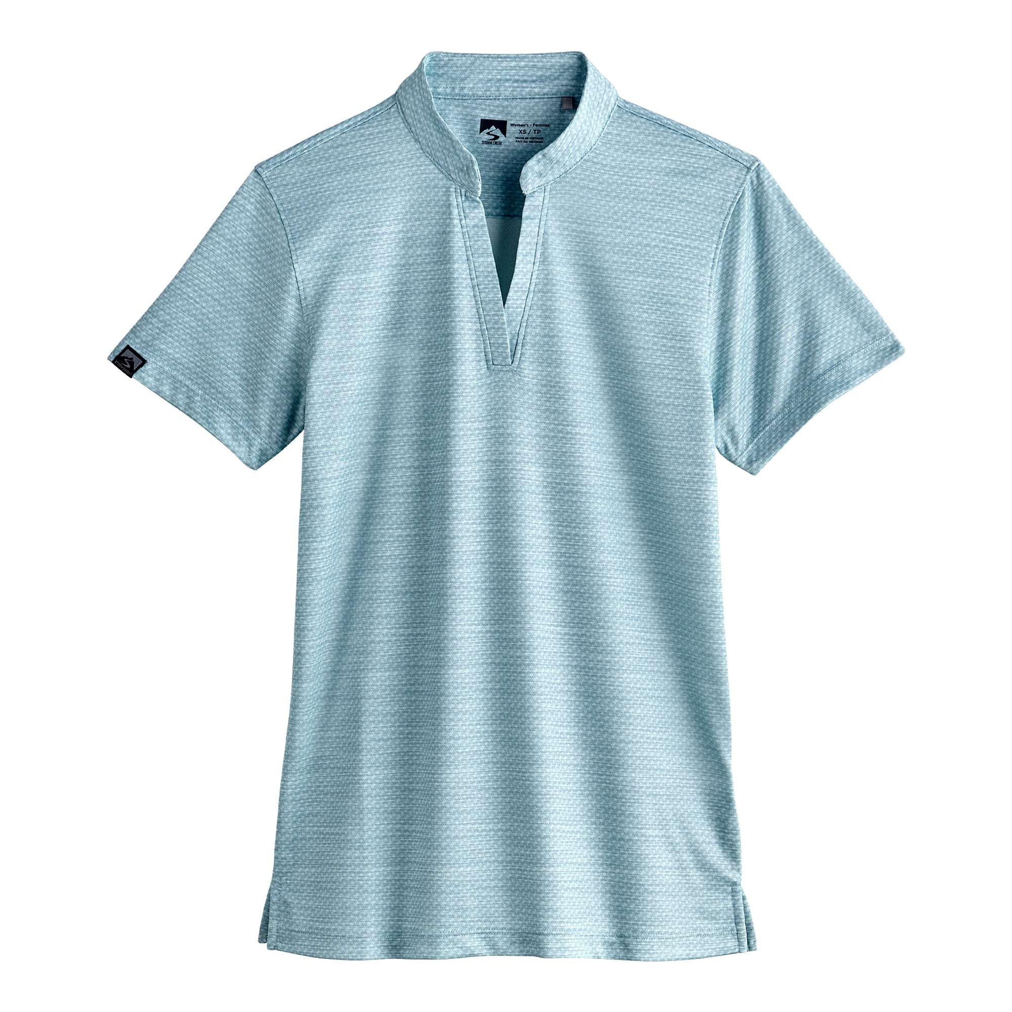 トップス STONE  19SS Cotton Jersey Polo-XL Women's Unwinder Printed Bamboo Short Sleeve Polo - SALE – Storm