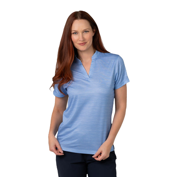 Women's Unwinder Printed Bamboo Short Sleeve Polo - SALE
