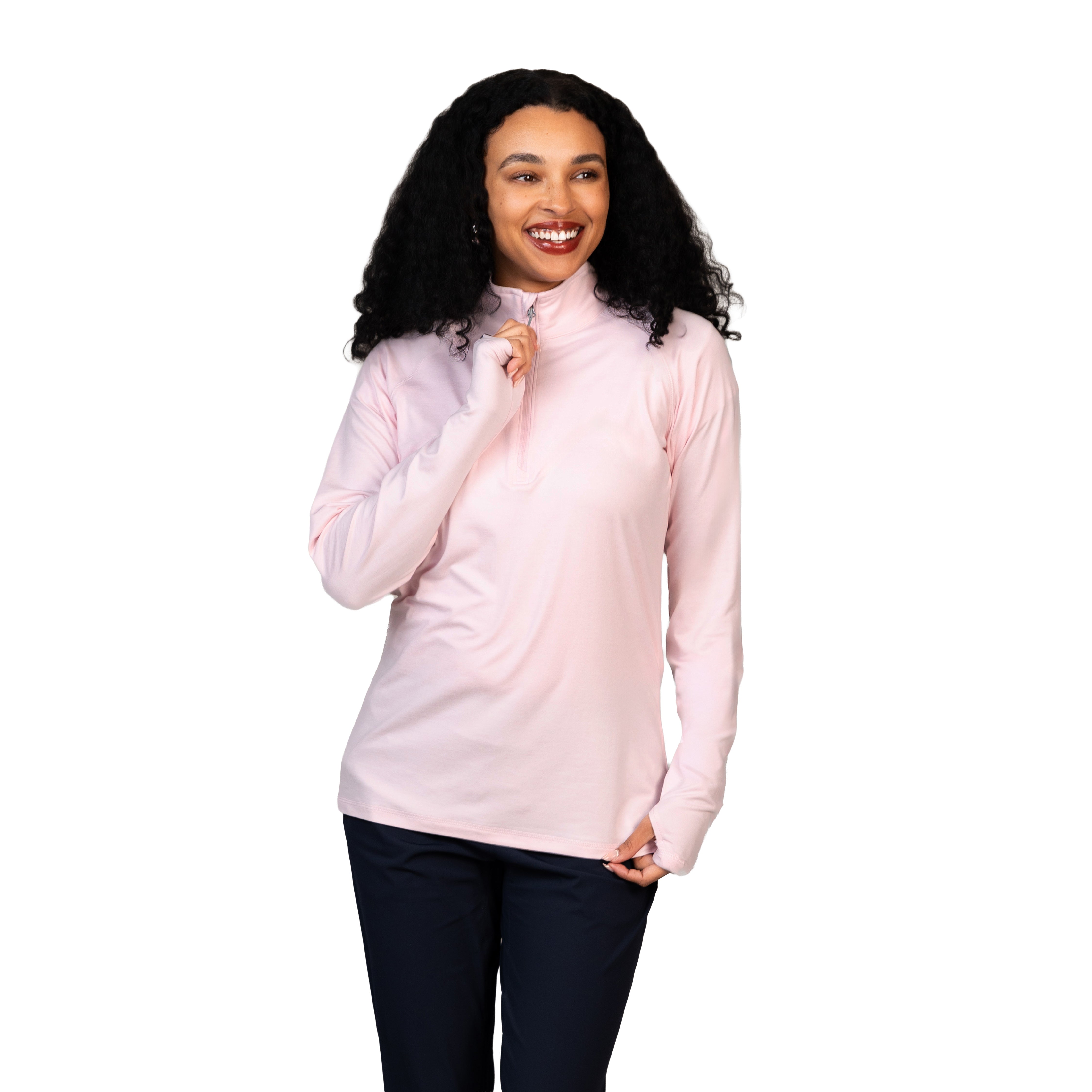 sue Women's Pacesetter Super Soft Lightweight Quarter Zip – Storm