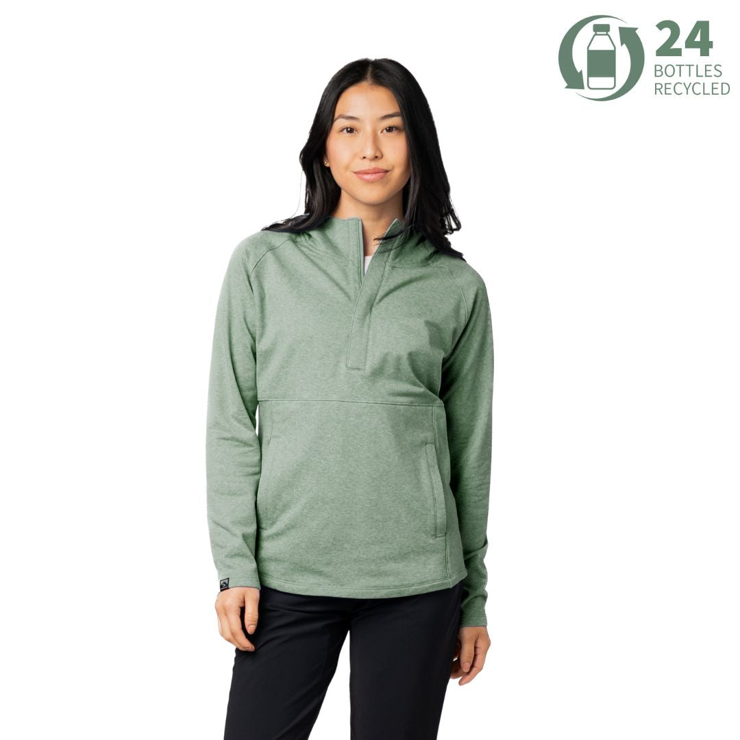 Women's Sidekick Super Soft Midweight Hooded Quarter Zip – Storm