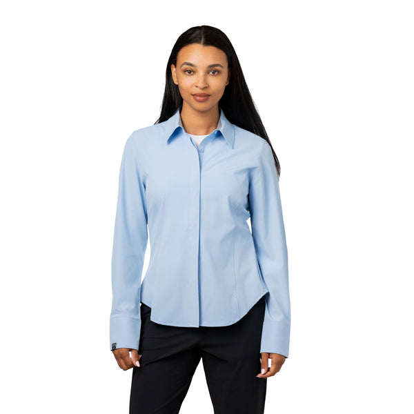 Women's Executive 4-Way Stretch Solid Button Up