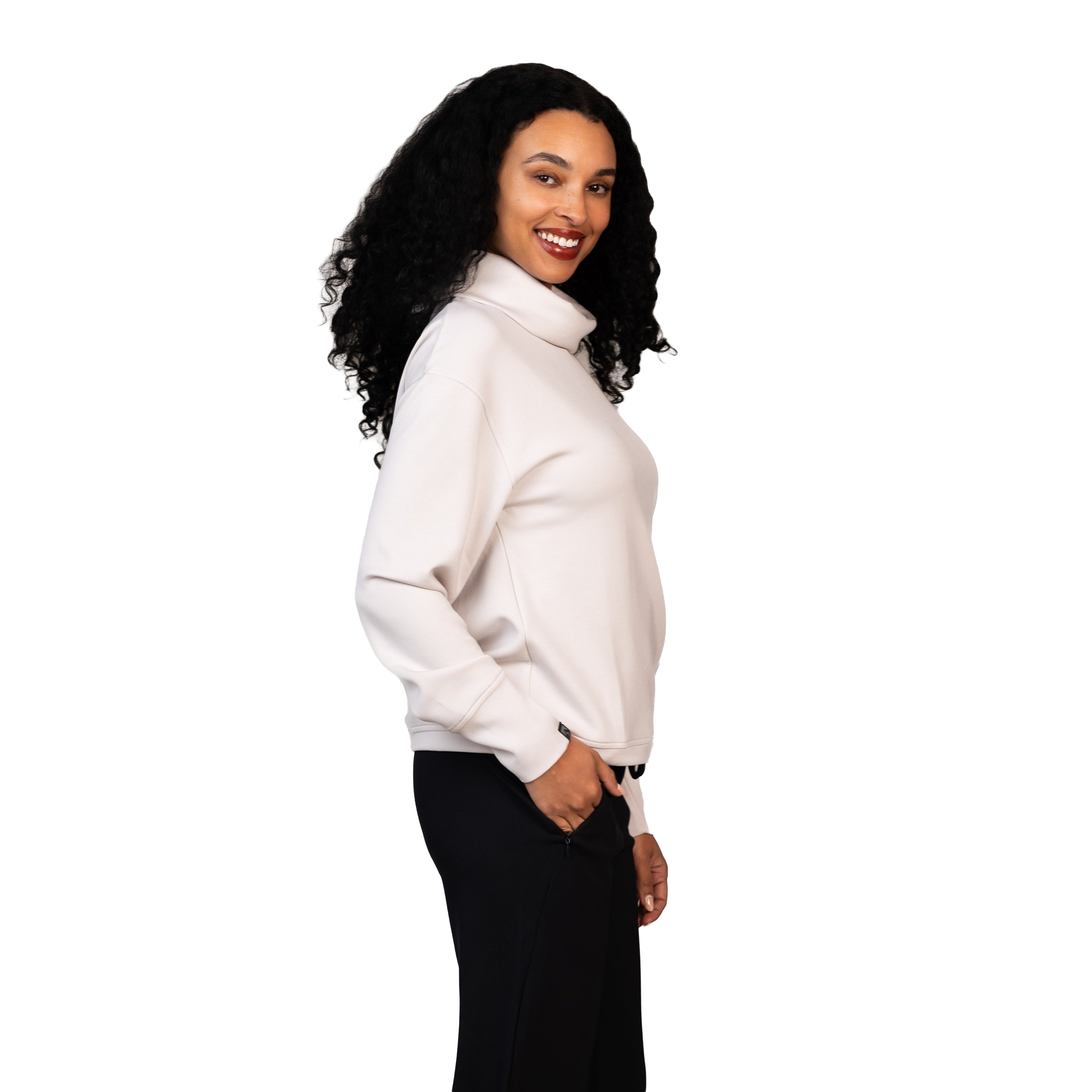 Women's Comfort Zone Super Soft Modal Blend Funnel Neck – Storm
