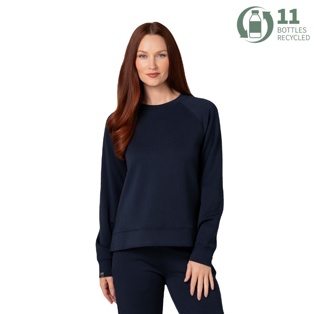 トップス ENNOY BORDER CREW NECK SWEAT L Women's Comfort Zone Super Soft Modal Blend Crew Neck – Storm