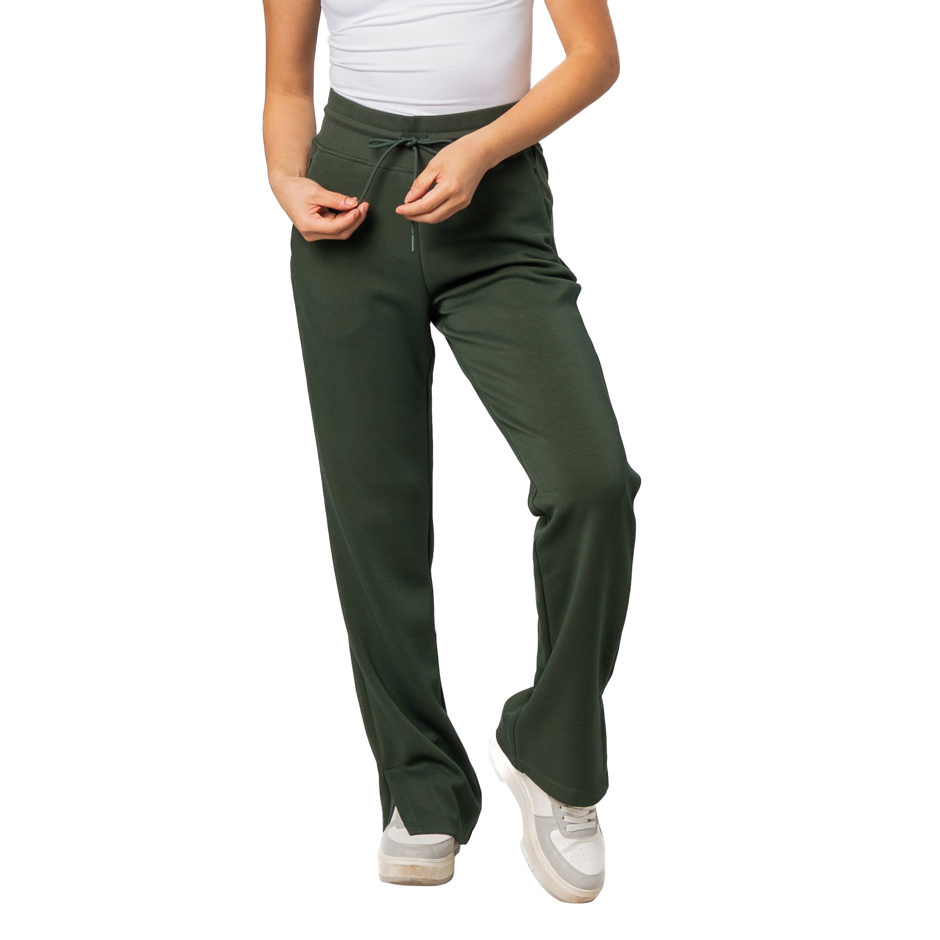 GREEN CLOTHING 4POCKETS PANTS Mサイズ Women's Comfort Zone Super Soft Modal Blend Straight Leg Pant