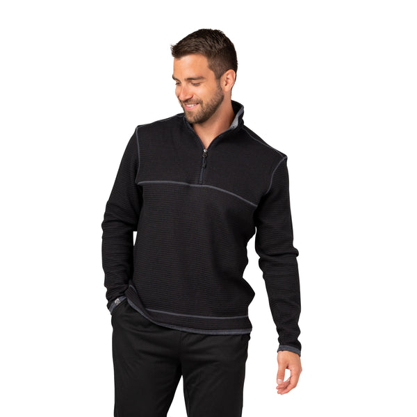 Men's Maverick Waffle Knit Quarter Zip