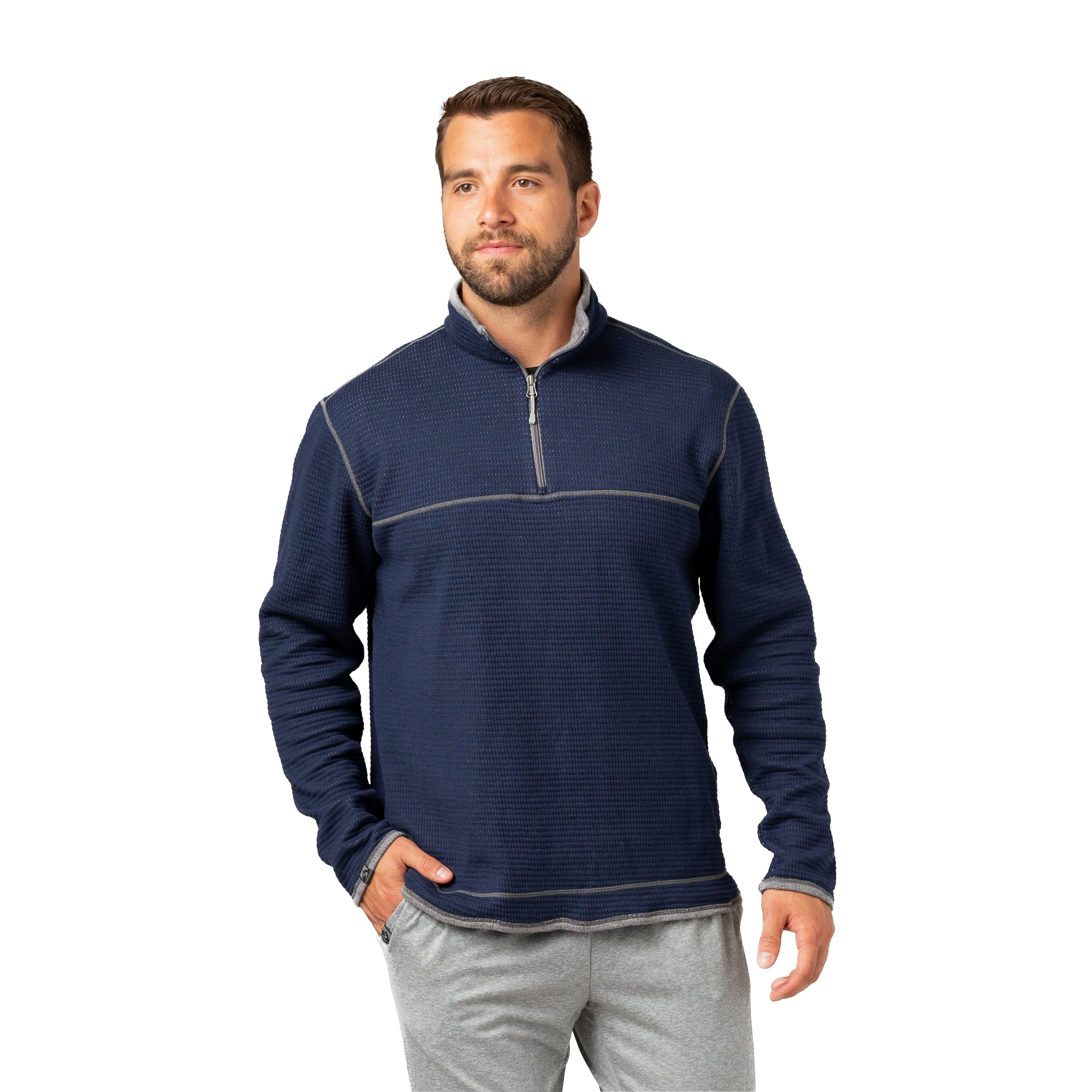 Men's Maverick Waffle Knit Quarter Zip – Storm Creek Distributor Site