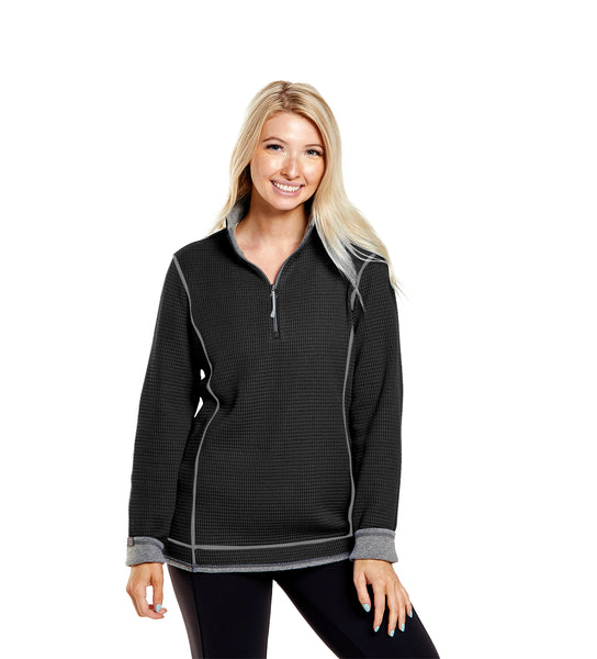 Women's Maverick Waffle Knit Quarter Zip - SALE