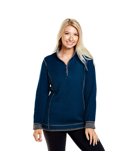 Women's Maverick Waffle Knit Quarter Zip - SALE