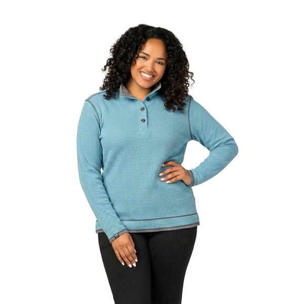 Women's Maverick Waffle Knit Button Up - SALE