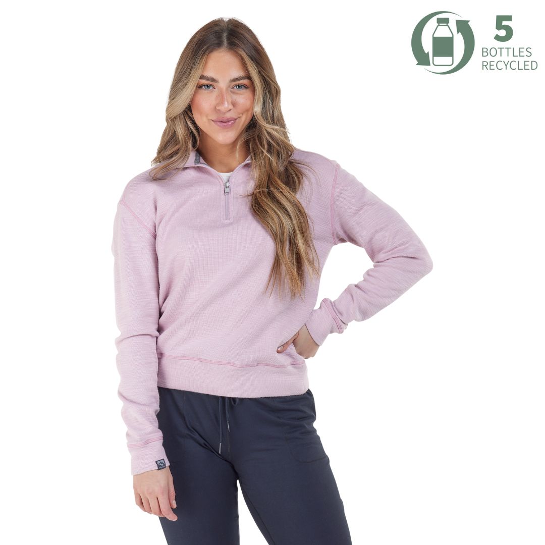 Merry border zip tops 新品未使用 Women's Shoreliner Cotton/Bamboo Blend Quarter Zip - SALE – Storm