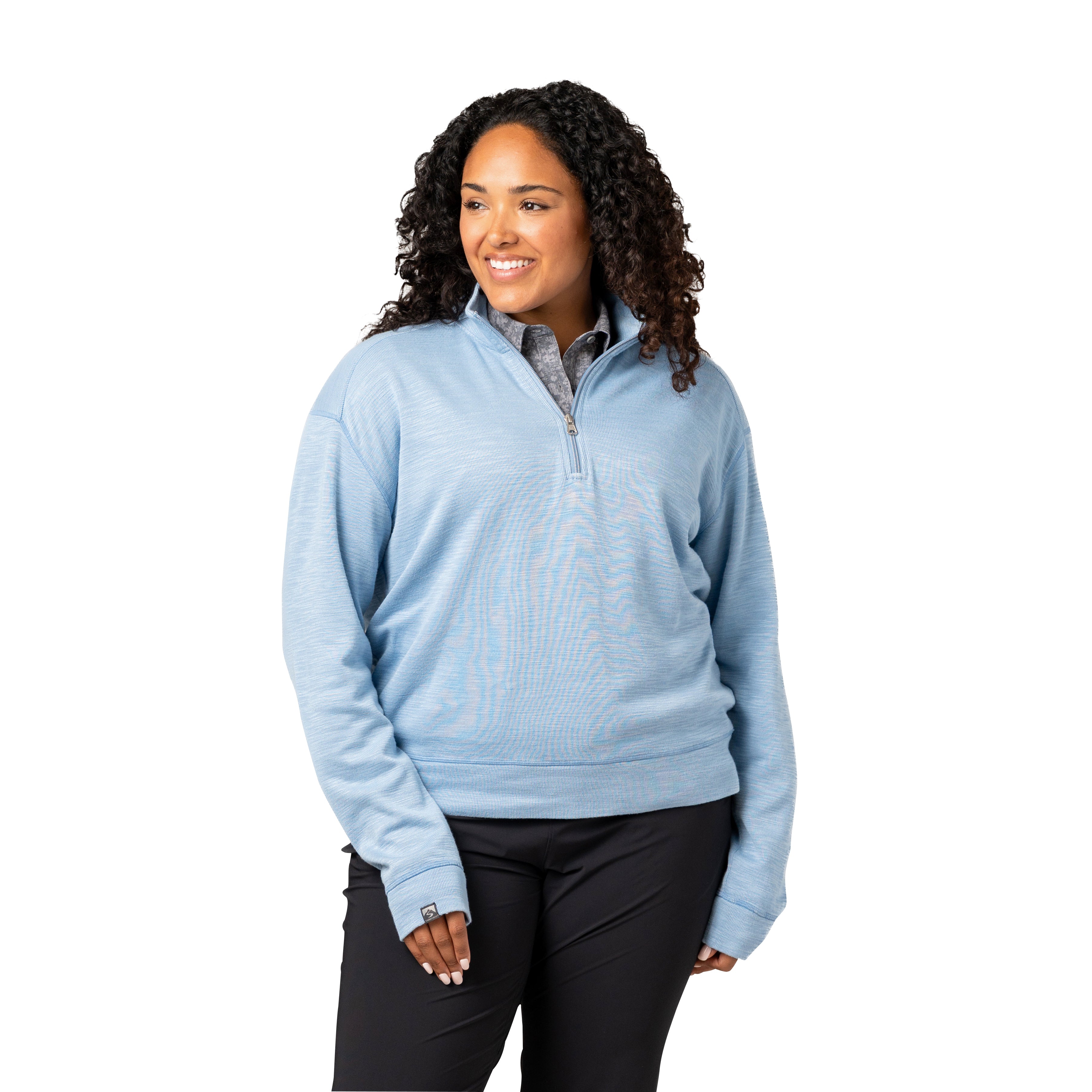 Women's Shoreliner Cotton/Bamboo Blend Quarter Zip – Storm Creek