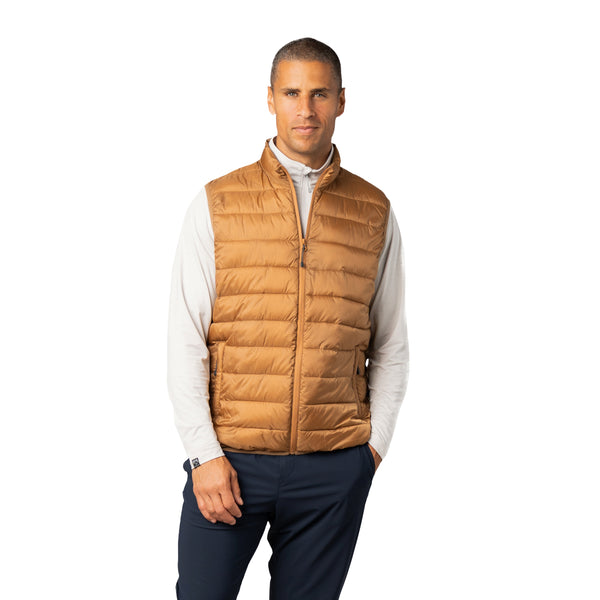 Men's Pacific Puffer 100 GSM Insulated Faux Down Packable Quilted Vest - SALE