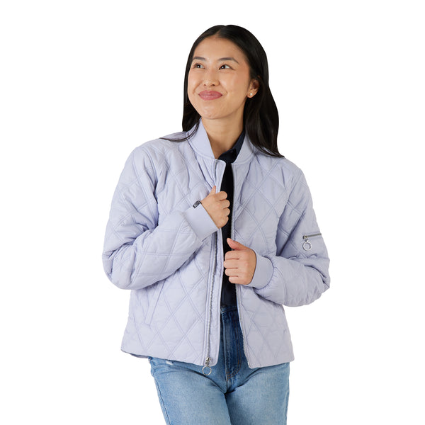Women's Altitude 120 GSM Insulated Faux Down Quilted Bomber Jacket