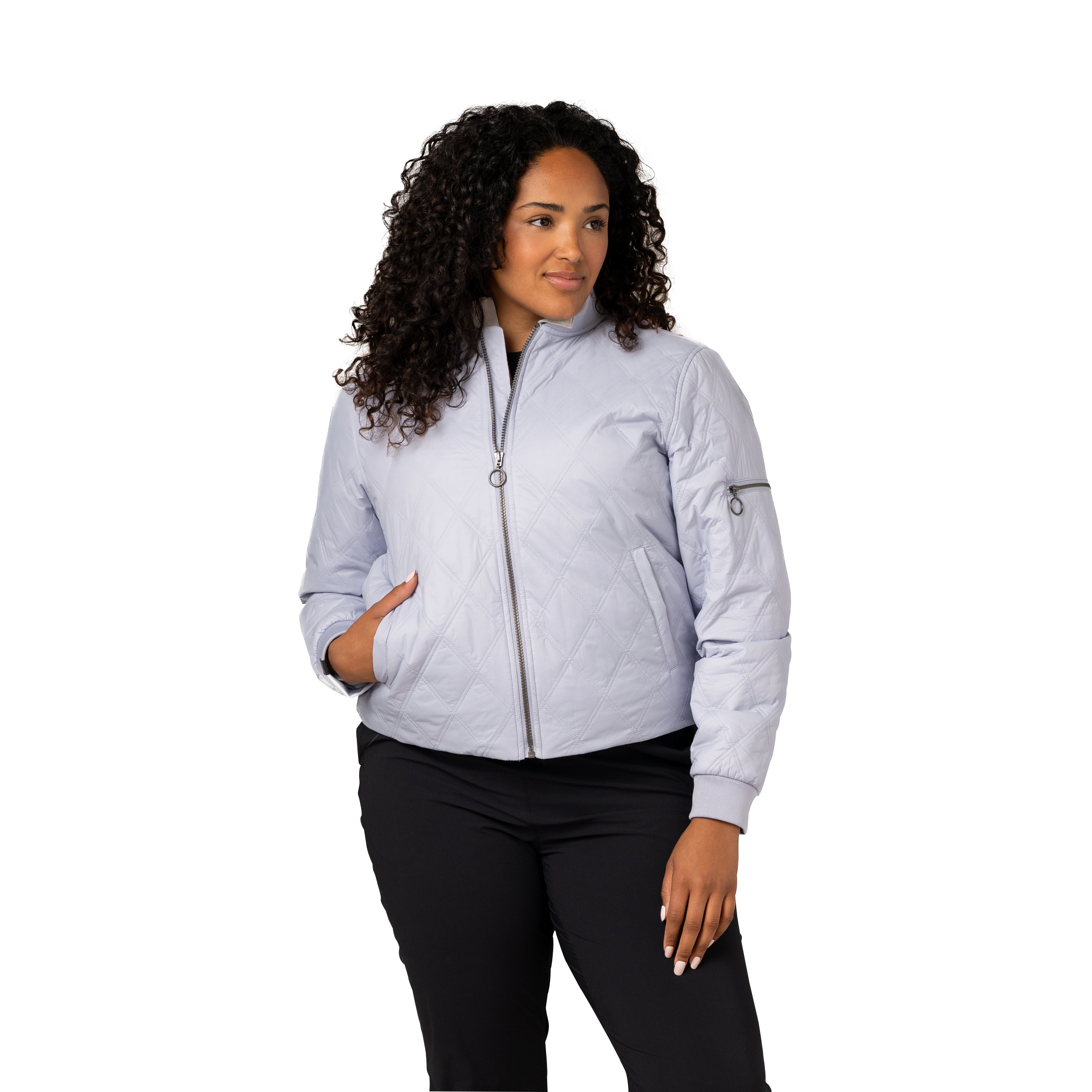 Women's Altitude 120 GSM Insulated Quilted Bomber Jacket – Storm