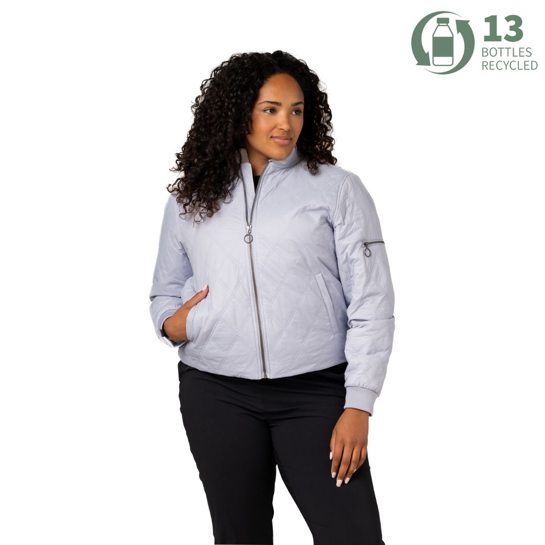 Women's Altitude 120 GSM Insulated Quilted Bomber Jacket – Storm