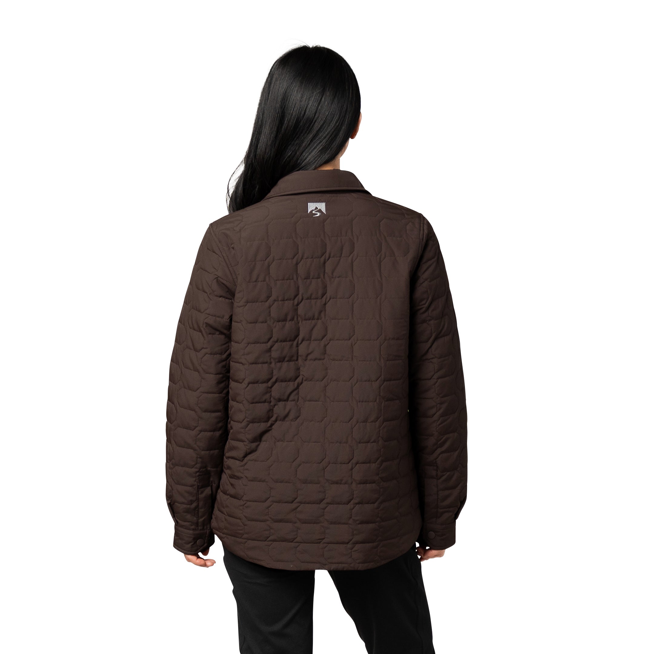 Women's Artisan 100 GSM Insulated Quilted Shirt Jacket – Storm