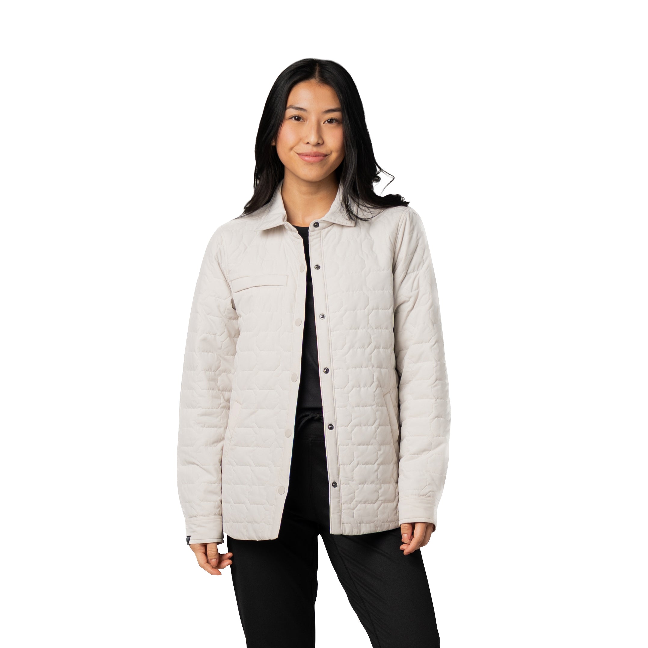 Women's Artisan 100 GSM Insulated Quilted Shirt Jacket – Storm