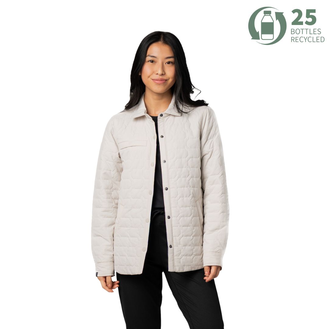 Women's Artisan 100 GSM Insulated Quilted Shirt Jacket – Storm