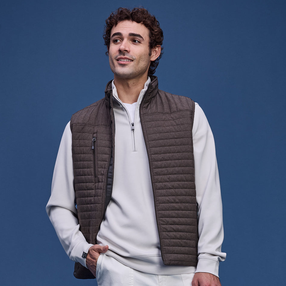 Men's Front Runner 120 GSM Heather Insulated Quilted Vest