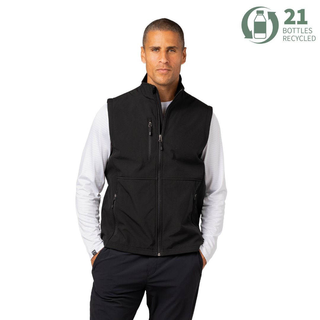 ENOF city trail vest ブラック Men's Trailblazer Fleece-Lined Softshell Vest – Storm Creek