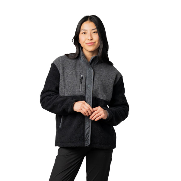 Women's Warm Up Colorblock Sherpa Fleece Jacket