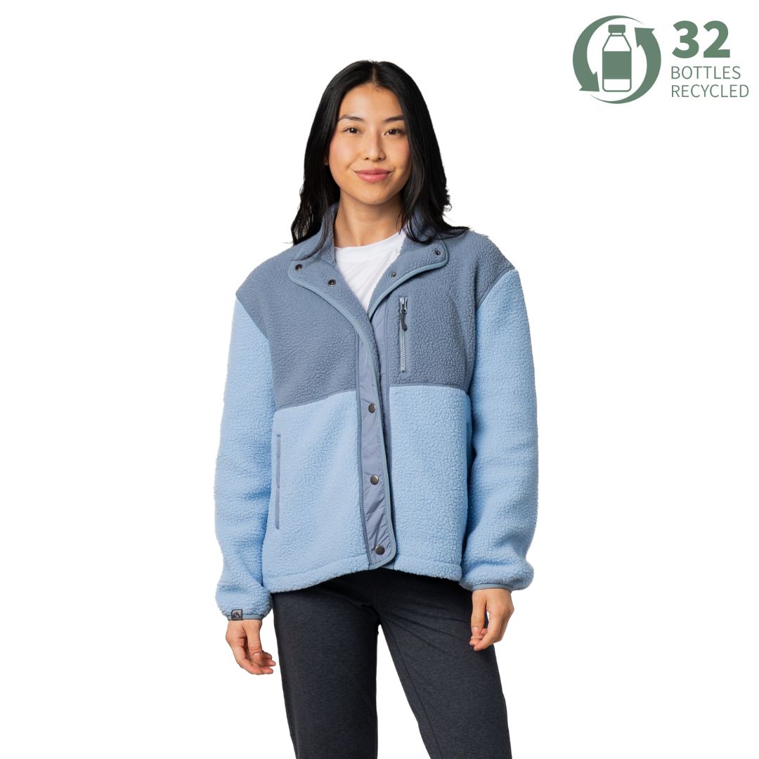 Women's Warm Up Colorblock Sherpa Fleece Jacket – Storm Creek