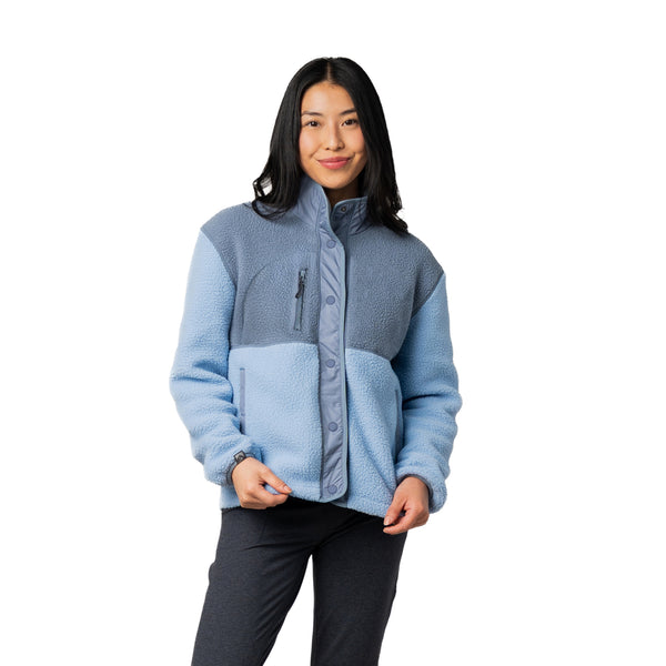 Women's Warm Up Colorblock Sherpa Fleece Jacket