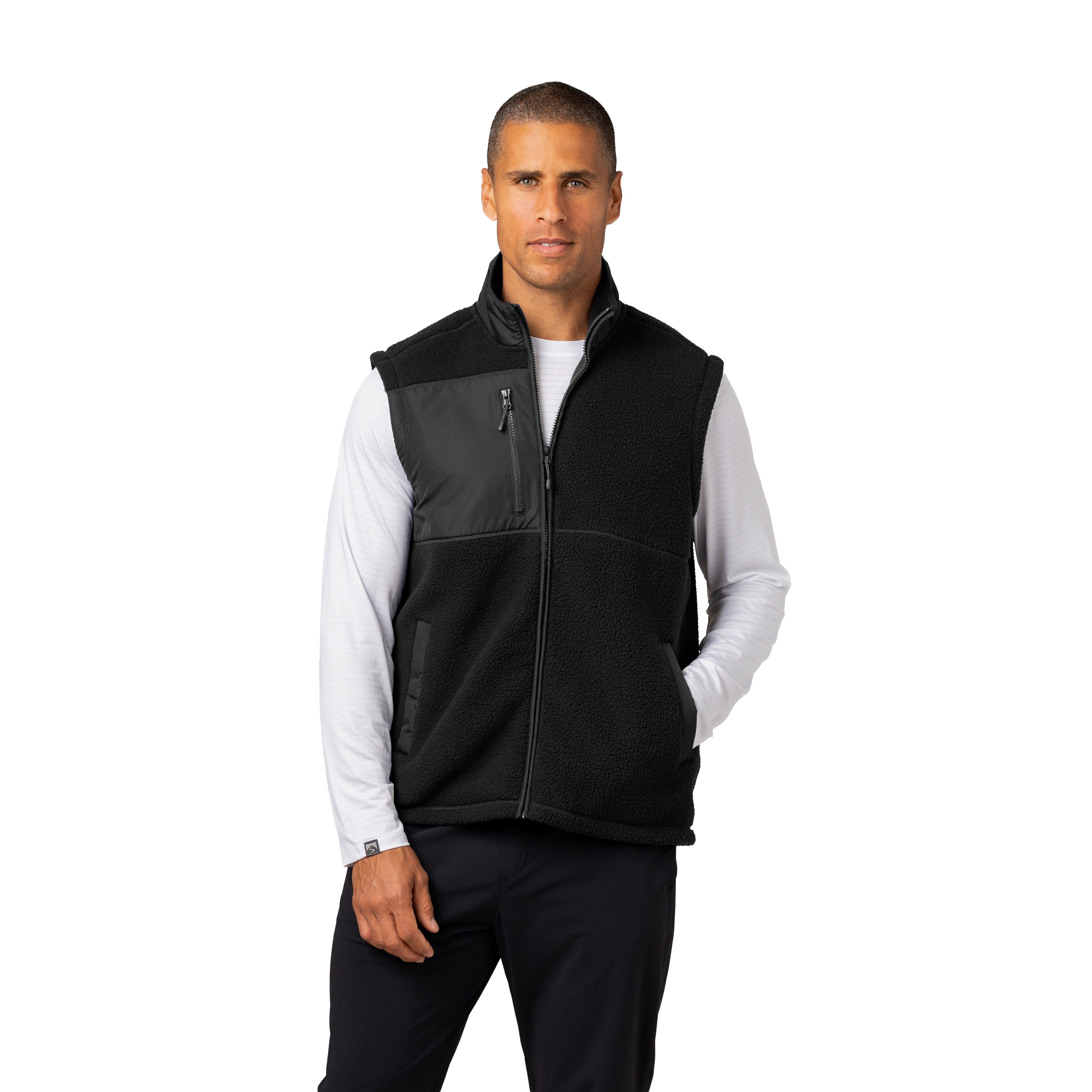 Men's Warm Up Colorblock Sherpa Fleece Vest – Storm Creek
