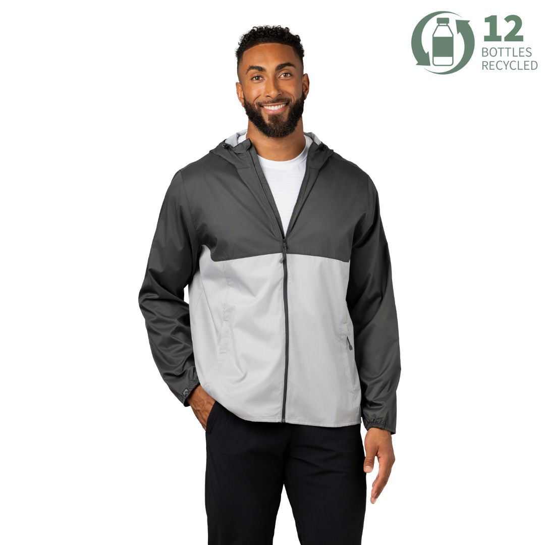 Men's Idealist Water-Resistant Full Zip Hooded Windbreaker – Storm