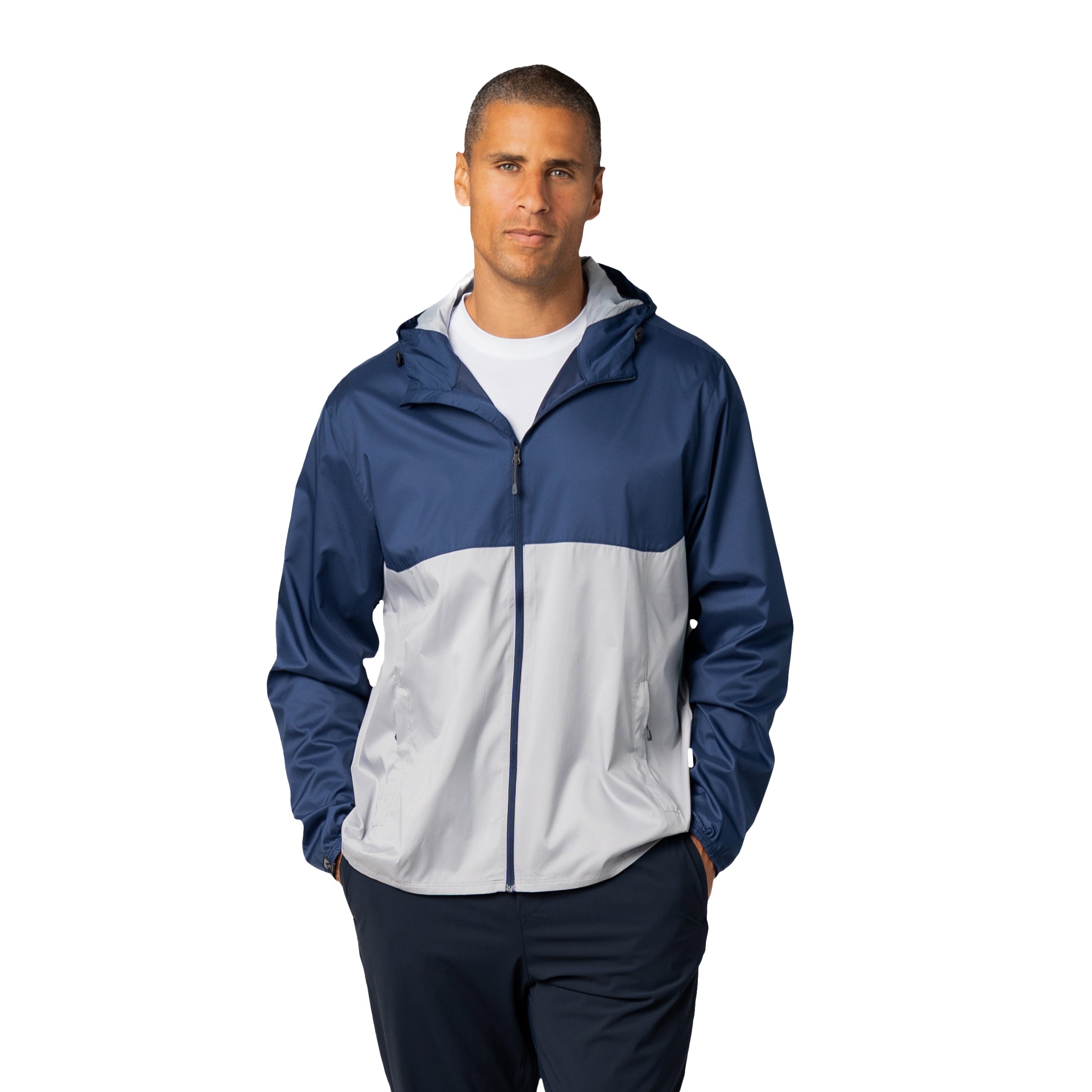 Men's Idealist Water-Resistant Full Zip Hooded Windbreaker – Storm