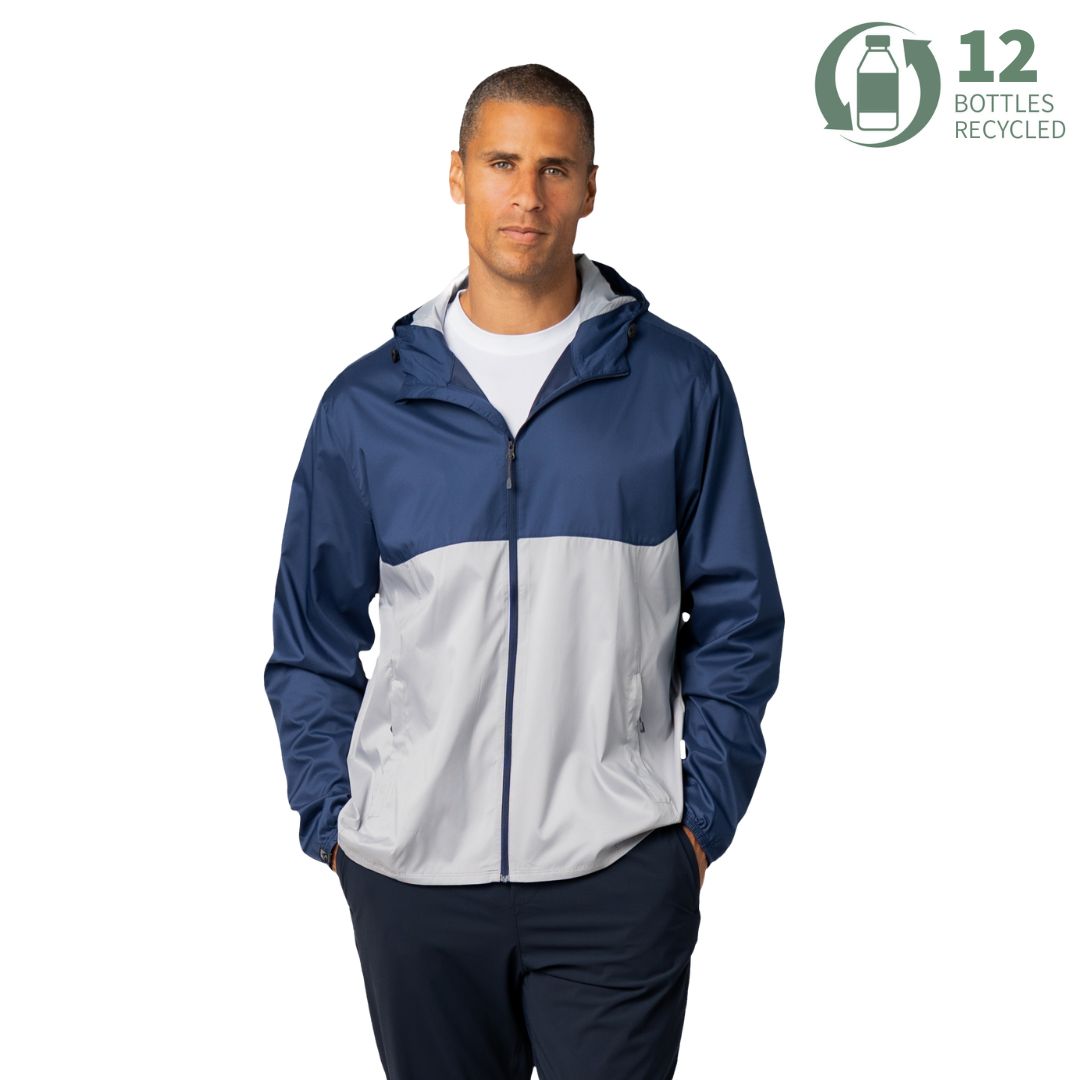 Men's Idealist Water-Resistant Full Zip Hooded Windbreaker – Storm