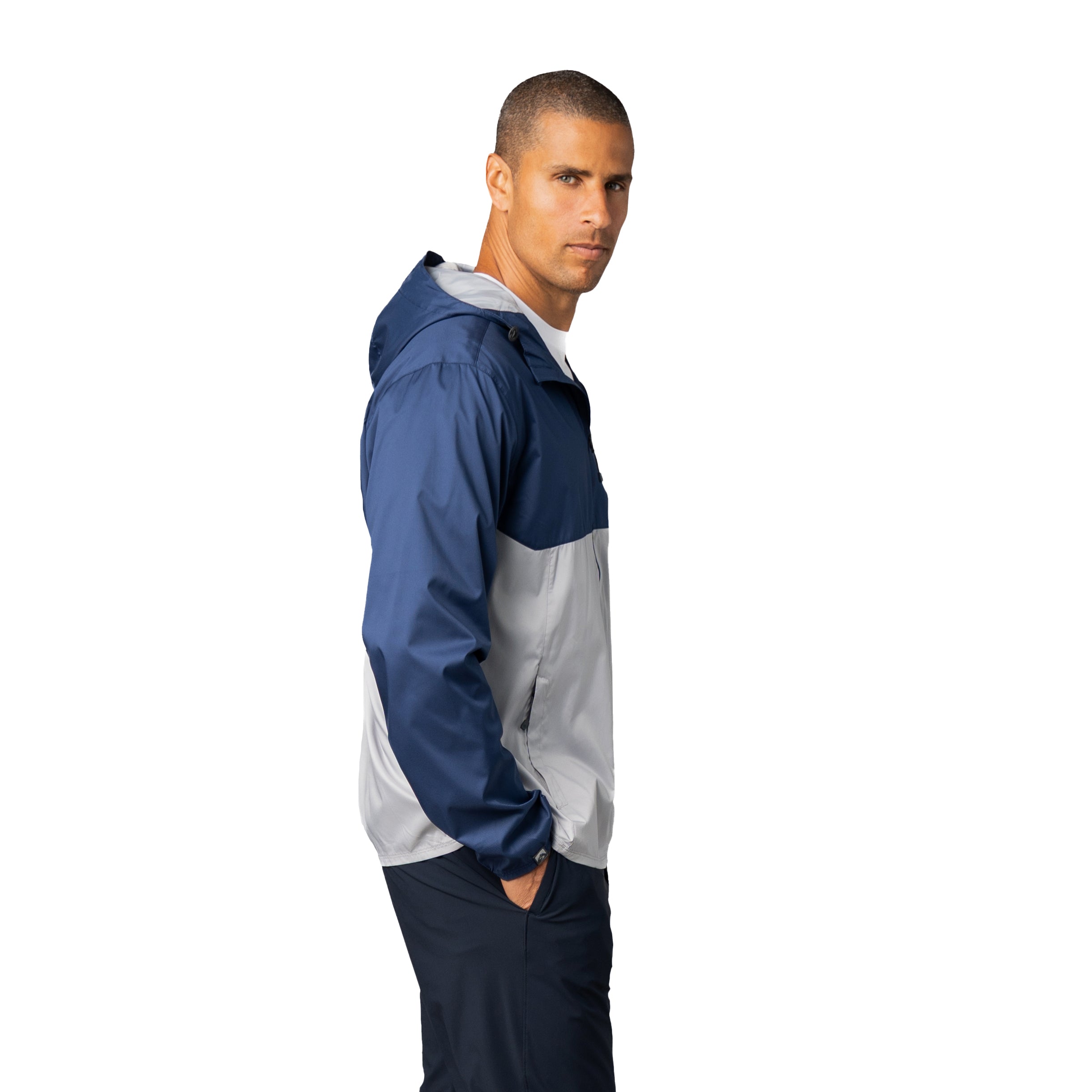 Men's Idealist Water-Resistant Full Zip Hooded Windbreaker – Storm