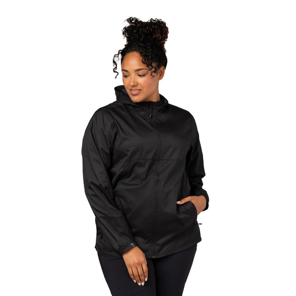 Women's Idealist Water-Resistant Full Zip Hooded Windbreaker