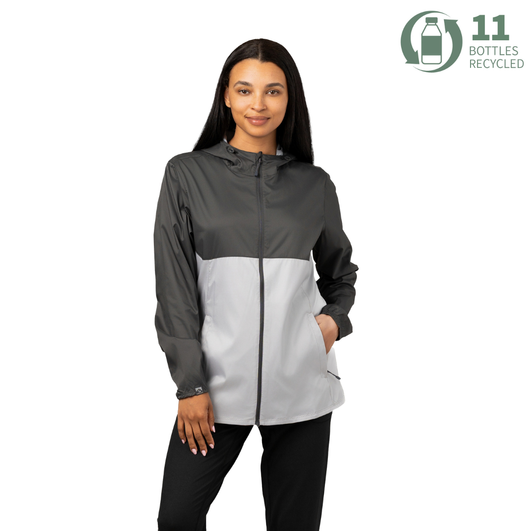 Women's Idealist Water-Resistant Full Zip Hooded Windbreaker