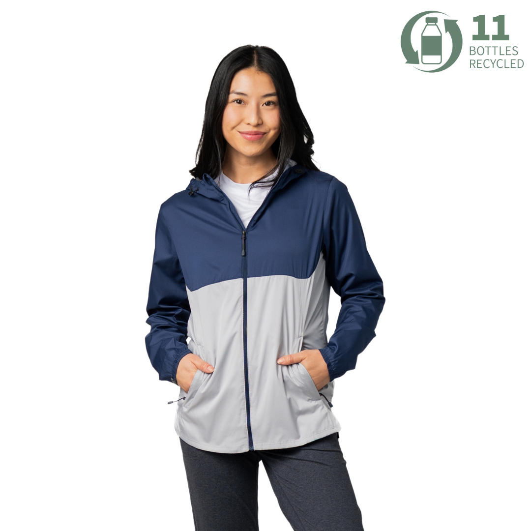 Women's Idealist Water-Resistant Full Zip Hooded Windbreaker